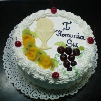 tort z okazji pierwszej komunii świętej